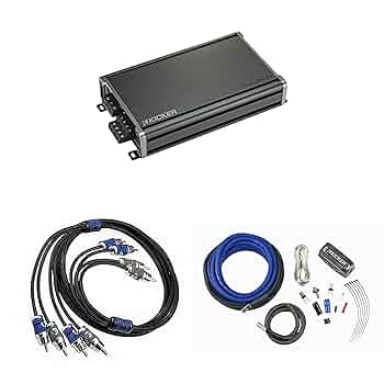 KICKER アンプ 4台+ オーディオケーブル Amazon.com: Kicker 46CK4 K-Series Complete 4-AWG Amplifier